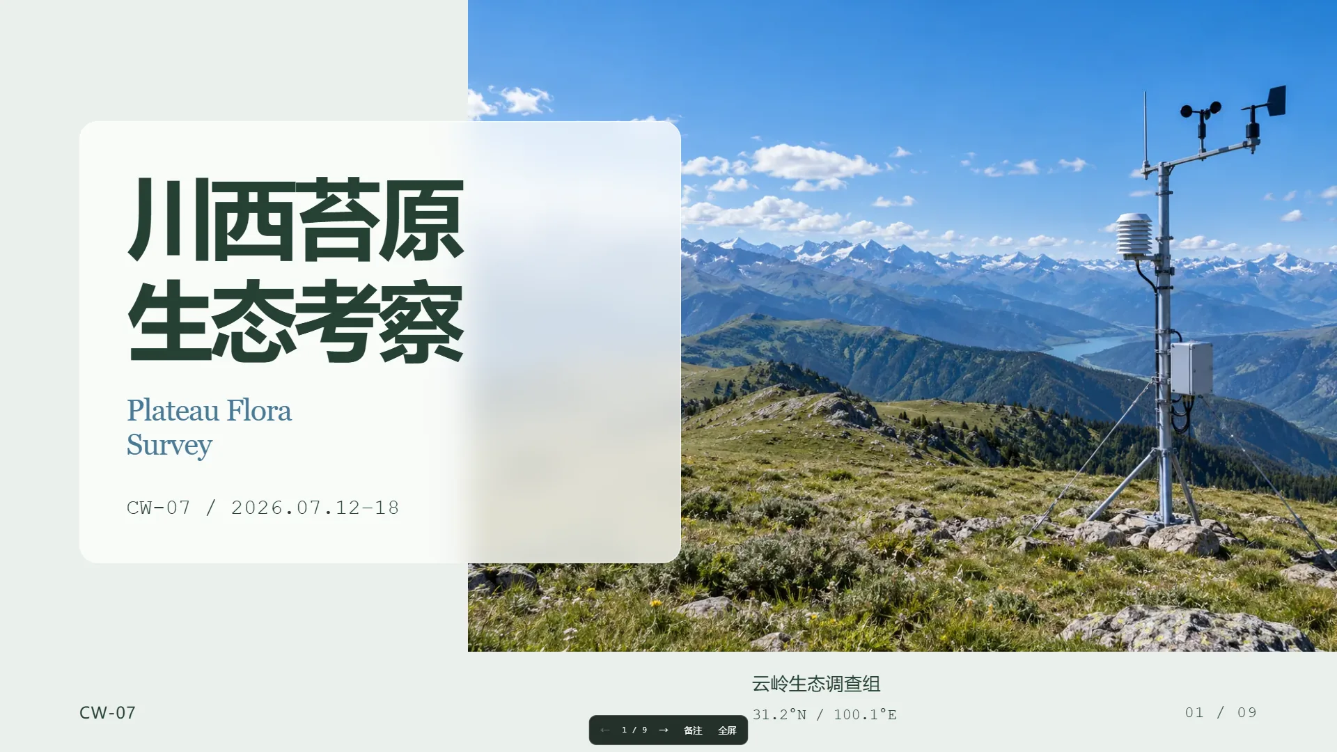 野外考察手记幻灯